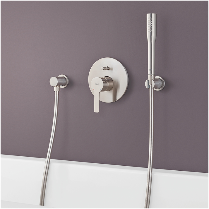 Potinkinis vonios/dušo maišytuvas Grohe Lineare chrome/supersteel 1 Potinkinis vonios/dušo maišytuvas Grohe Lineare chrome/supersteel 1
