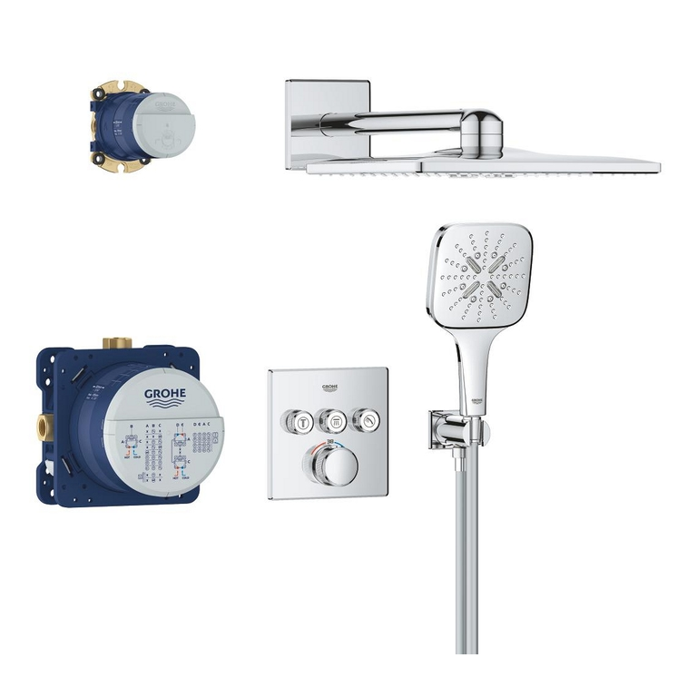 Potinkinis dušo komplektas GROHE Grohtherm SmartControl 310 Cube, chromo spalvos 2