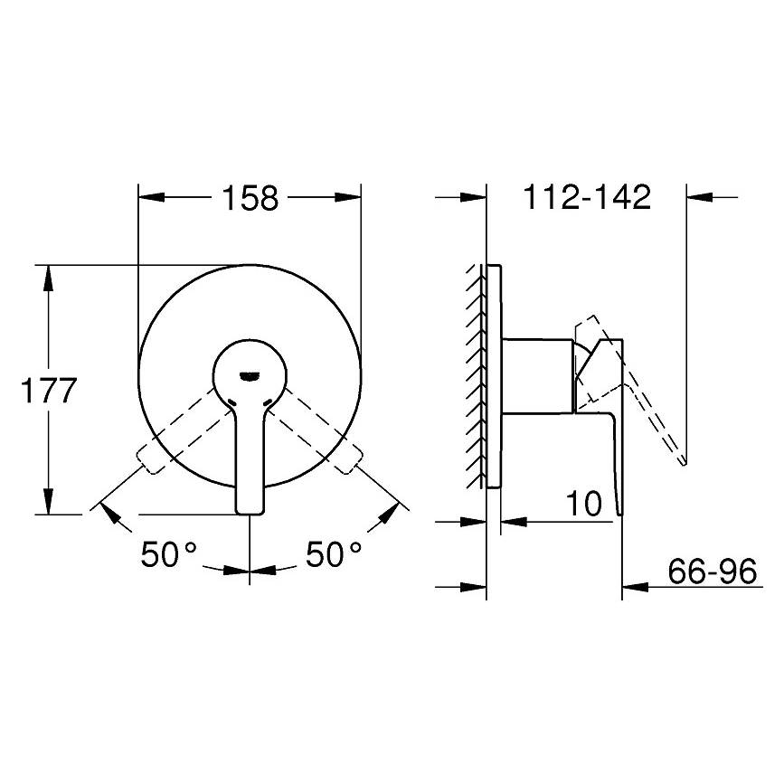 Potinkinis dušo maišytuvas Grohe Lineare chrome/supersteel 1 Potinkinis dušo maišytuvas Grohe Lineare chrome/supersteel 1