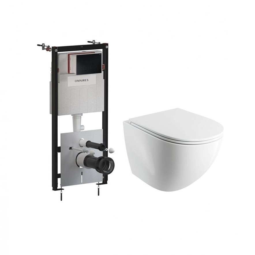 Potinkinio rėmo Omnires STRONGFRAME ECO su juodos matinės spalvos mygtuku ir pakabinamo klozeto Ottawa Comfort (Silent Power) 54 x 37 cm komplektas Potinkinio rėmo Omnires STRONGFRAME ECO su juodos matinės spalvos mygtuku ir pakabinamo klozeto Ottawa Comfort (Silent Power) 54 x 37 cm komplektas