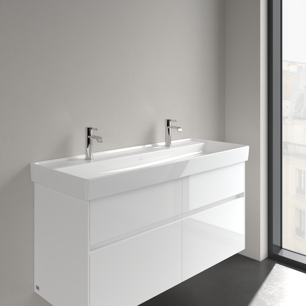 Praustuvas VILLERO&BOCH Collaro 1200x470 2 skylės maišytuvams, be perpylimo, white alpin 4 Praustuvas VILLERO&BOCH Collaro 1200x470 2 skylės maišytuvams, be perpylimo, white alpin 4