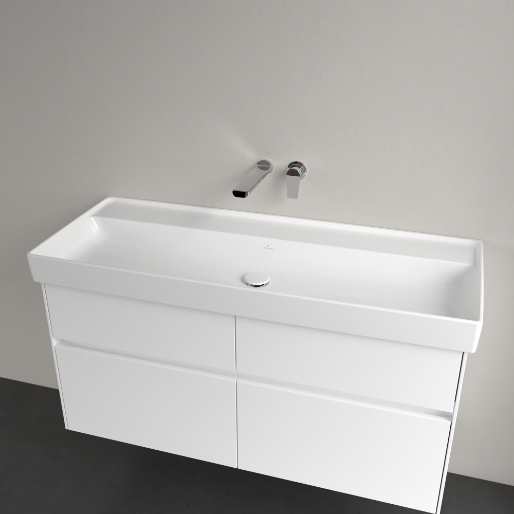 Praustuvas VILLEROY&BOCH Collaro 1200x470 be skylės maišytuvui, be perpylimo, Ceramic Plus danga, white alpin 2 Praustuvas VILLEROY&BOCH Collaro 1200x470 be skylės maišytuvui, be perpylimo, Ceramic Plus danga, white alpin 2