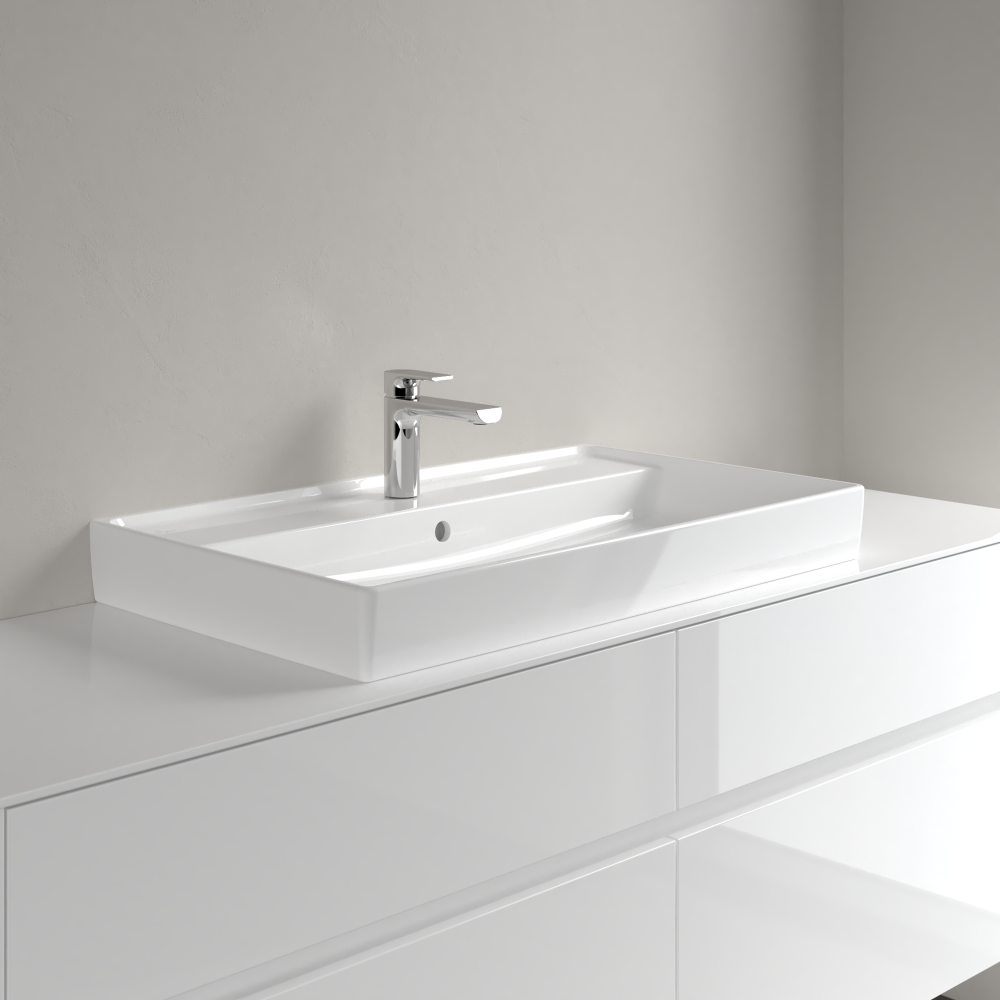 Praustuvas VILLEROY&BOCH Collaro 800x465x160mm, šlifuota apačia, white alpin 2 Praustuvas VILLEROY&BOCH Collaro 800x465x160mm, šlifuota apačia, white alpin 2