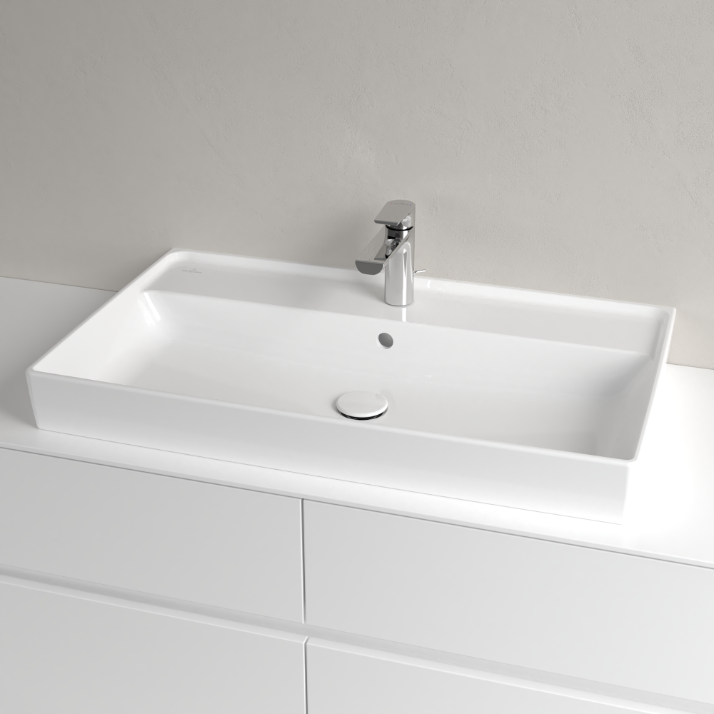 Praustuvas VILLEROY&BOCH Collaro 800x465x160mm, šlifuota apačia, white alpin 1 Praustuvas VILLEROY&BOCH Collaro 800x465x160mm, šlifuota apačia, white alpin 1
