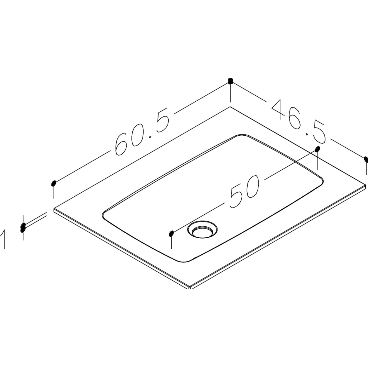 Praustuvas KAMĖ ORION, 60 cm, baltas matinis 6 Praustuvas KAMĖ ORION, 60 cm, baltas matinis 6