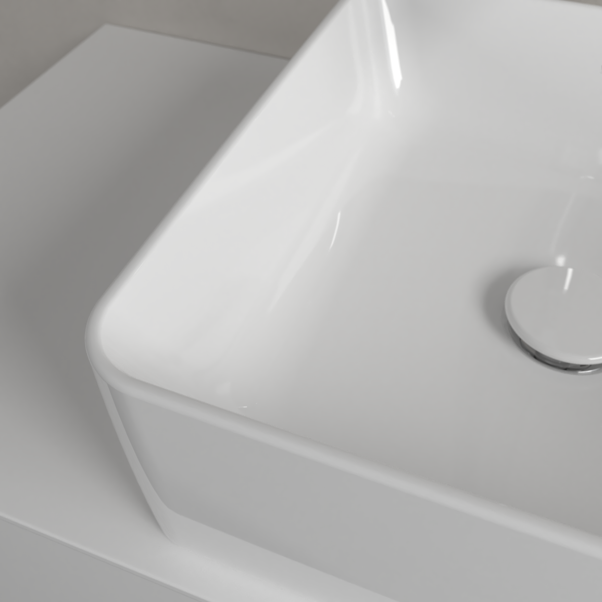 Praustuvas VILLEROY&BOCH Collaro 380x380mm keturkampis, montuojamas ant stalviršio Ceramic Plus danga, white alpin 3