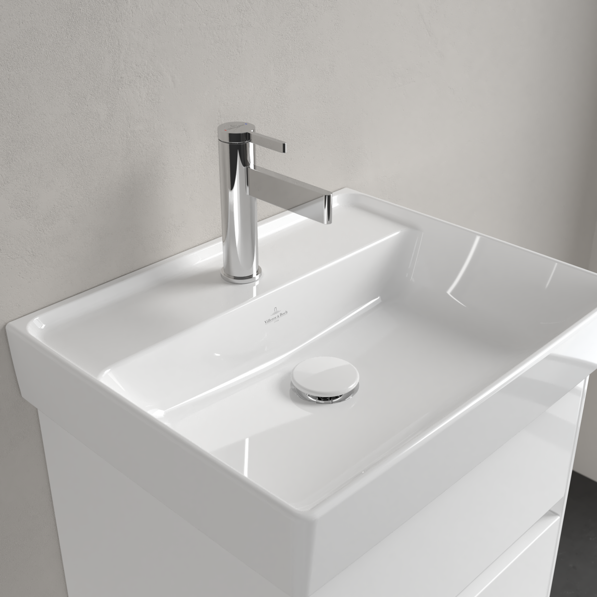 Praustuvas VILLEROY&BOCH Collaro 500x400 mm, be perpylimo, Ceramic Plus danga, white alpin 1 Praustuvas VILLEROY&BOCH Collaro 500x400 mm, be perpylimo, Ceramic Plus danga, white alpin 1