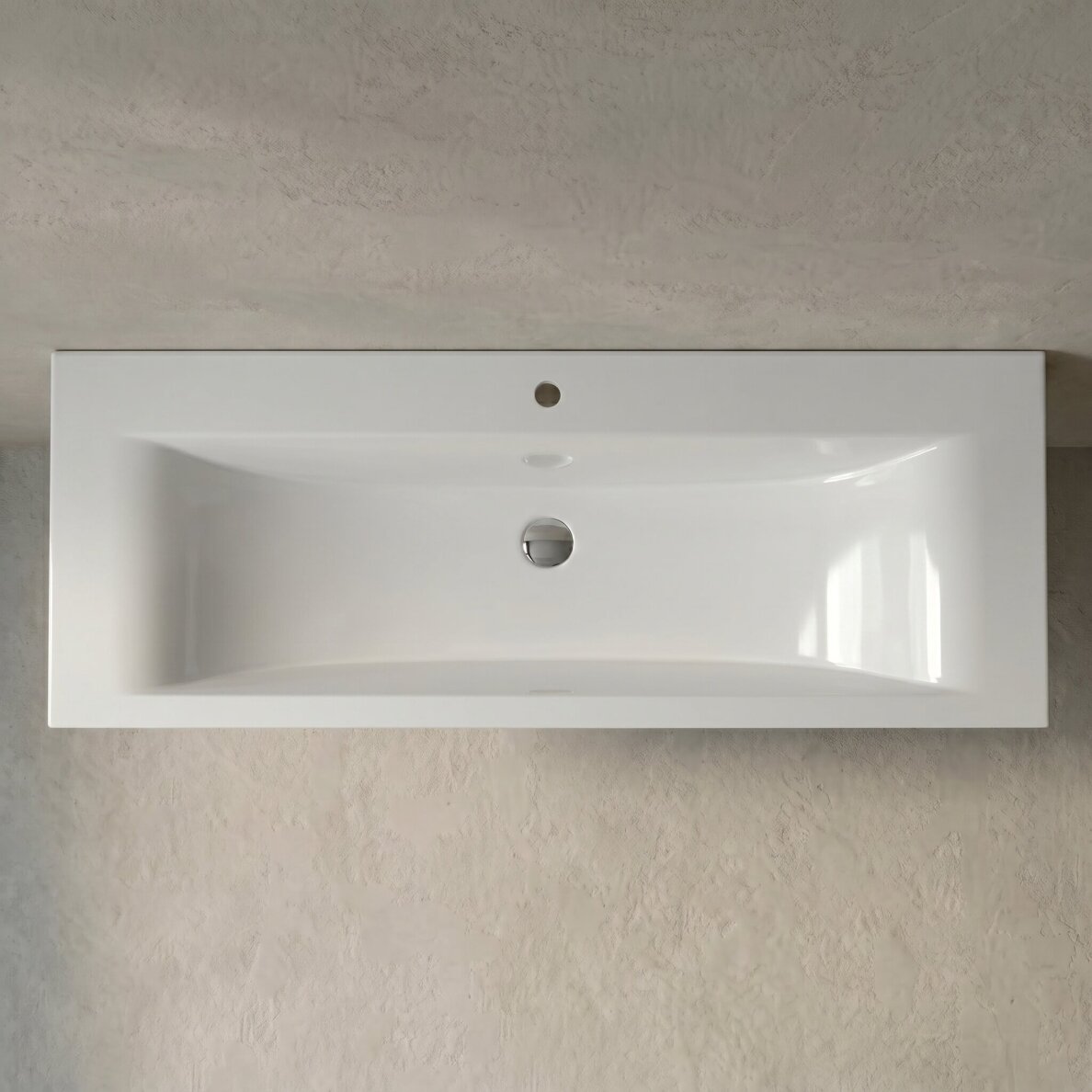 Praustuvas Vispool Q-1400 akmens masės su viena skyle maišytuvui 1400x500 mm 4 Praustuvas Vispool Q-1400 akmens masės su viena skyle maišytuvui 1400x500 mm 4