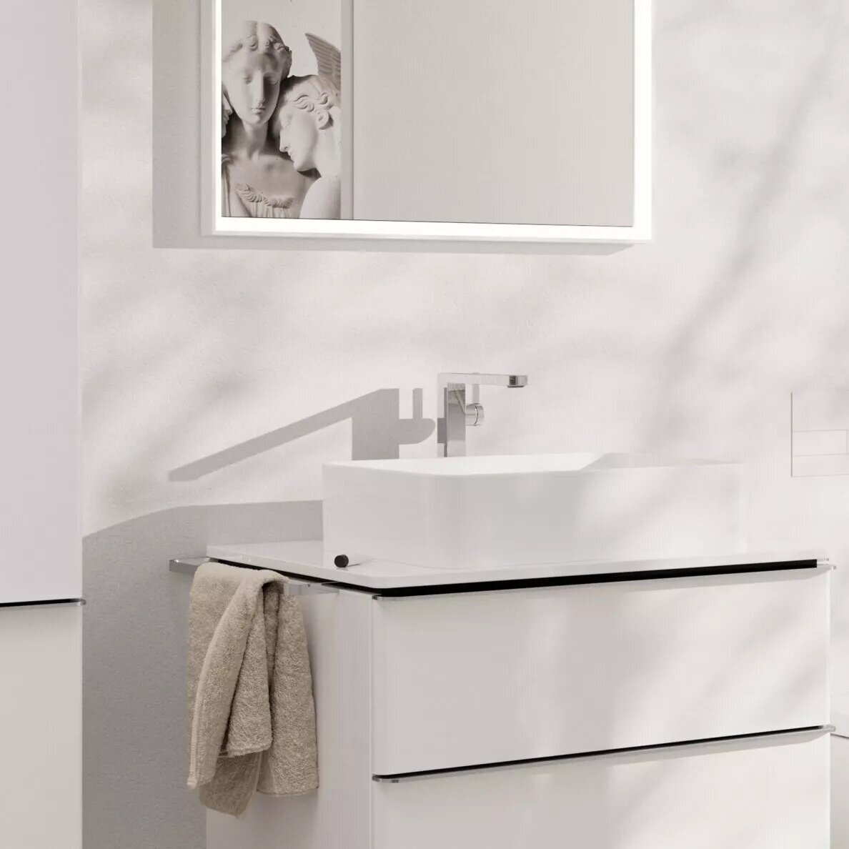 Praustuvo maišytuvas Hansgrohe Tecturis E 240 su dugno vožtuvu, chromas 1 Praustuvo maišytuvas Hansgrohe Tecturis E 240 su dugno vožtuvu, chromas 1