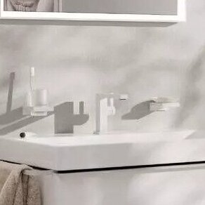 Praustuvo maišytuvas Hansgrohe Tecturis E 110 be dugno vožtuvo, balta matinė 1