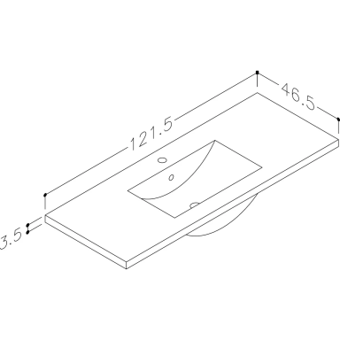 Praustuvas Kame Seville 120 cm, baltas blizgus Praustuvas Kame Seville 120 cm, baltas blizgus