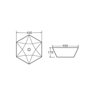 Praustuvas Karag 450x450x170mm, balta spalva Praustuvas Karag 450x450x170mm, balta spalva