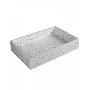 Praustuvas Karag Dion 600x390x120mm , Stracciatella spalva, su dugno vožtuvu Praustuvas Karag Dion 600x390x120mm , Stracciatella spalva, su dugno vožtuvu