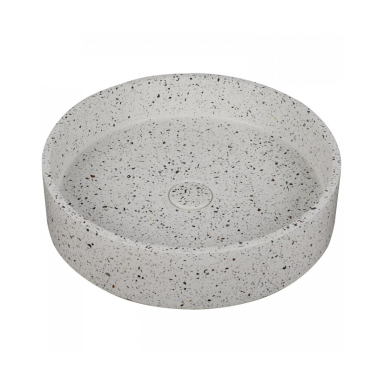Praustuvas Karag Elpis Ø425x100mm , Stracciatella spalva, su dugno vožtuvu Praustuvas Karag Elpis Ø425x100mm , Stracciatella spalva, su dugno vožtuvu
