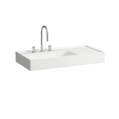Praustuvas, platus kraštas dešinėje, su paslėptu nuotaku Kolekcija KARTELL BY LAUFEN 90x46 cm - 810338 Praustuvas, platus kraštas dešinėje, su paslėptu nuotaku Kolekcija KARTELL BY LAUFEN 90x46 cm - 810338