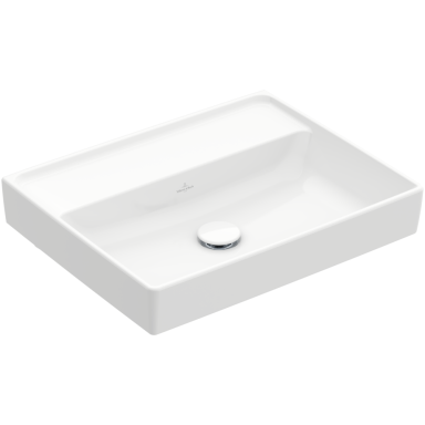 Praustuvas Villeroy & Boch Collaro 550x440x160, be skyles maišytuvui ir persipylimo angos, CeramicPlus danga, White Alpin baltos spalvos Praustuvas Villeroy & Boch Collaro 550x440x160, be skyles maišytuvui ir persipylimo angos, CeramicPlus danga, White Alpin baltos spalvos