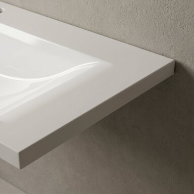 Praustuvas Vispool Q-1400 akmens masės su viena skyle maišytuvui 1400x500 mm