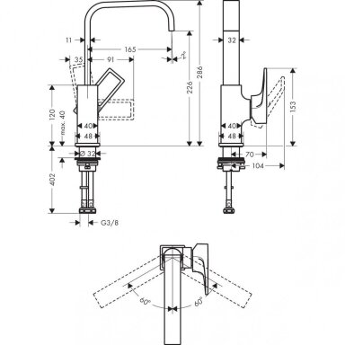 Praustuvo maišytuvas Hansgrohe Metropol 230