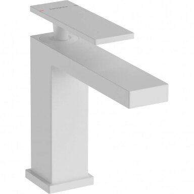 Praustuvo maišytuvas Hansgrohe Tecturis E 110 su dugno vožtuvu, balta matinė Praustuvo maišytuvas Hansgrohe Tecturis E 110 su dugno vožtuvu, balta matinė