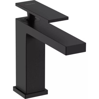 Praustuvo maišytuvas Hansgrohe Tecturis E 110 su dugno vožtuvu, juoda matinė