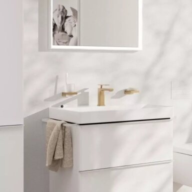 Praustuvo maišytuvas Hansgrohe Tecturis E 110 su dugno vožtuvu, šlifuota bronza Praustuvo maišytuvas Hansgrohe Tecturis E 110 su dugno vožtuvu, šlifuota bronza