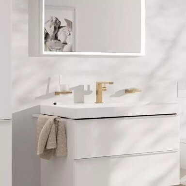 Praustuvo maišytuvas Hansgrohe Tecturis E 150 be dugno vožtuvo, šveista bronza