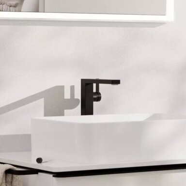 Praustuvo maišytuvas Hansgrohe Tecturis E 240 su dugno vožtuvu, juoda matinė Praustuvo maišytuvas Hansgrohe Tecturis E 240 su dugno vožtuvu, juoda matinė