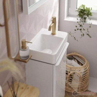 Praustuvo maišytuvas Hansgrohe Tecturis S 110 su dugno vožtuvu, šlifuota bronza