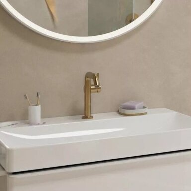 Praustuvo maišytuvas Hansgrohe Tecturis S 150 su dugno vožtuvu, šlifuota bronza