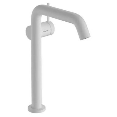 Praustuvo maišytuvas Hansgrohe Tecturis S 240 su dugno vožtuvu, balta matinė