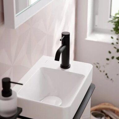 Praustuvo maišytuvas Hansgrohe Tecturis S 80 be dugno vožtuvo, juoda matinė Praustuvo maišytuvas Hansgrohe Tecturis S 80 be dugno vožtuvo, juoda matinė