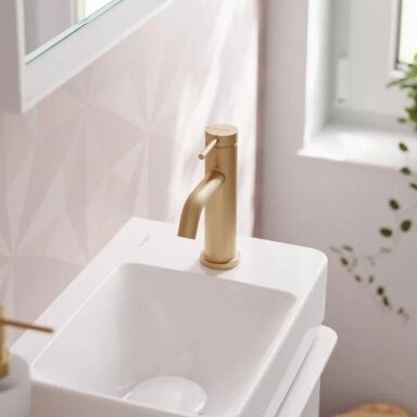 Praustuvo maišytuvas Hansgrohe Tecturis S 80 be dugno vožtuvo, šlifuota bronza Praustuvo maišytuvas Hansgrohe Tecturis S 80 be dugno vožtuvo, šlifuota bronza