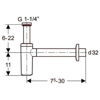 Praustuvo sifonas Geberit, Ø 32 mm, savaime išsivalantis, chromuotas blizgus Praustuvo sifonas Geberit, Ø 32 mm, savaime išsivalantis, chromuotas blizgus