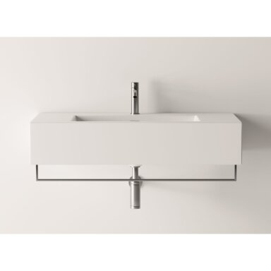 Pakabinamas praustuvas Alice Ceramica Lavabo Kubo 80 x 50 cm su skyle maišytuvui Pakabinamas praustuvas Alice Ceramica Lavabo Kubo 80 x 50 cm su skyle maišytuvui