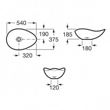 Praustuvas Roca OHTAKE Fineceramic 2 Praustuvas Roca OHTAKE Fineceramic 2