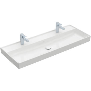 Praustuvas VILLERO&BOCH Collaro 1200x470 2 skylės maišytuvams, be perpylimo, white alpin Praustuvas VILLERO&BOCH Collaro 1200x470 2 skylės maišytuvams, be perpylimo, white alpin