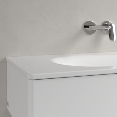 Praustuvas Villeroy & Boch Antao 1000x500x150, be persipylimo angos, be skylės maišytuvui, CeramicPlus danga, Stone White baltos spalvos 2