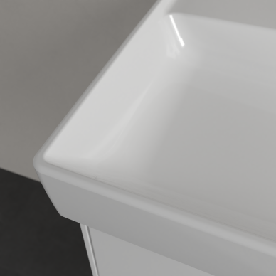 Praustuvas Villeroy & Boch Collaro 1000x470x160, be skylės maišytuvui, be persipylimo angos, White Alpin baltos spalvos 3