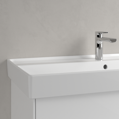 Praustuvas Villeroy & Boch Collaro 1000x470x160, su skyle maišytuvui, su persipylimo anga, CeramicPlus danga, White Alpin baltos spalvos 1