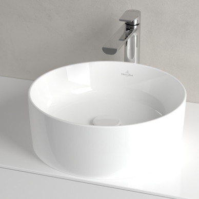 Praustuvas Villeroy & Boch Collaro 400x400x145, montuojamas ant stalviršio, CeramicPlus danga, White Alpin baltos spalvos 2