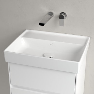 Praustuvas Villeroy & Boch Collaro 550x440x160, be skyles maišytuvui ir persipylimo angos, CeramicPlus danga, White Alpin baltos spalvos 1 Praustuvas Villeroy & Boch Collaro 550x440x160, be skyles maišytuvui ir persipylimo angos, CeramicPlus danga, White Alpin baltos spalvos 1