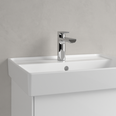 Praustuvas Villeroy & Boch Collaro 550x440x160, su skyle maišytuvui, su persipylimo anga, CeramicPlus danga, White Alpin baltos spalvos 2 Praustuvas Villeroy & Boch Collaro 550x440x160, su skyle maišytuvui, su persipylimo anga, CeramicPlus danga, White Alpin baltos spalvos 2