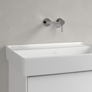 Praustuvas Villeroy & Boch Collaro 600x470x160, be skylės maišytuvui, be persipylimo angos, White Alpin baltos spalvos 3