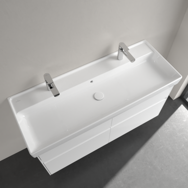 Praustuvas VILLEROY&BOCH Colaro 1200x470, 2 skylės maišytuvui, Ceramic Plus danga, white alpin 1