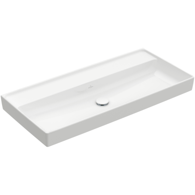 Praustuvas VILLEROY&BOCH Collaro 1000x470 be skylės maišytuvui be perpylimo C+ danga, white alpin Praustuvas VILLEROY&BOCH Collaro 1000x470 be skylės maišytuvui be perpylimo C+ danga, white alpin