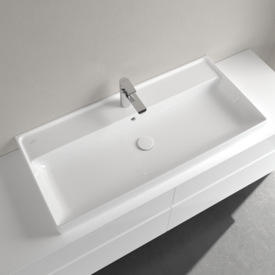 Praustuvas VILLEROY&BOCH Collaro 1000x470x160mm, šlifuota apačia Ceramic Plus danga, white alpin 4 Praustuvas VILLEROY&BOCH Collaro 1000x470x160mm, šlifuota apačia Ceramic Plus danga, white alpin 4