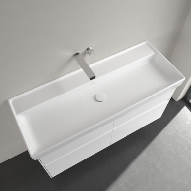 Praustuvas VILLEROY&BOCH Collaro 1200x470 be skylės maišytuvui, be perpylimo, Ceramic Plus danga, white alpin 1 Praustuvas VILLEROY&BOCH Collaro 1200x470 be skylės maišytuvui, be perpylimo, Ceramic Plus danga, white alpin 1