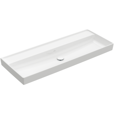 Praustuvas VILLEROY&BOCH Collaro 1200x470 be skylės maišytuvui, be perpylimo, Ceramic Plus danga, white alpin Praustuvas VILLEROY&BOCH Collaro 1200x470 be skylės maišytuvui, be perpylimo, Ceramic Plus danga, white alpin