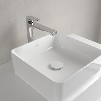 Praustuvas VILLEROY&BOCH Collaro 380x380mm keturkampis, montuojamas ant stalviršio Ceramic Plus danga, white alpin 2 Praustuvas VILLEROY&BOCH Collaro 380x380mm keturkampis, montuojamas ant stalviršio Ceramic Plus danga, white alpin 2