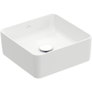 Praustuvas VILLEROY&BOCH Collaro 380x380mm keturkampis, montuojamas ant stalviršio Ceramic Plus danga, white alpin